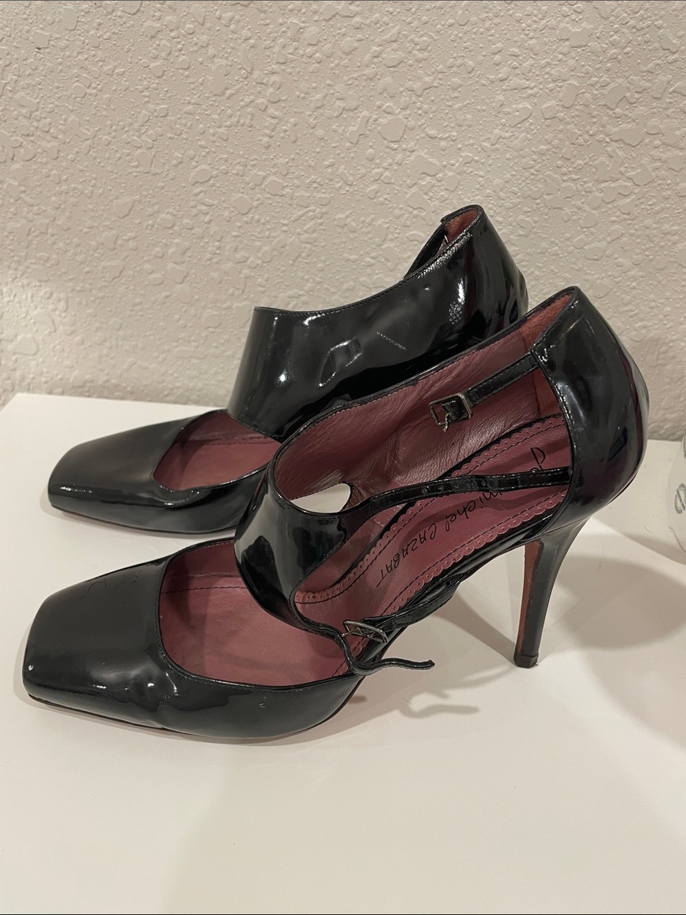 Women’s Black Patent Heels Jean-Michel Cazabat Size 38 (US 7.5-8)